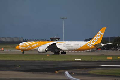 April 2023 | 9V-OJB | Boeing 787-9 Dreamliner | Scoot | Flughafen Sydney (YSSY)